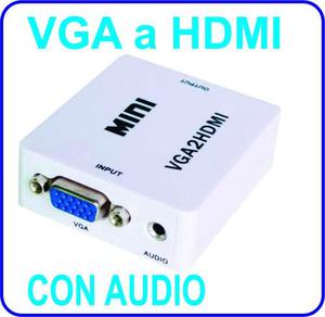 Adaptador Convertidor De Vga A Hdmi Con Audio - Chorrillos