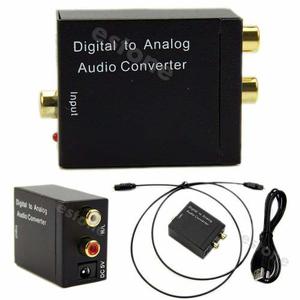 Convertidor De Audio Digital Toslink A Rca + Cable Optico