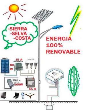 Energia Renovable Panel Solar Uso En La Sierra Selva Costa