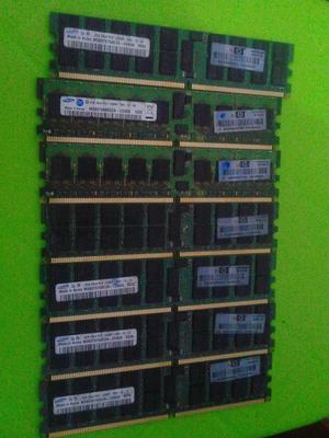LOTE 7 MEMORIAS 2GB DDR2 ECC PARA SERVIDOR
