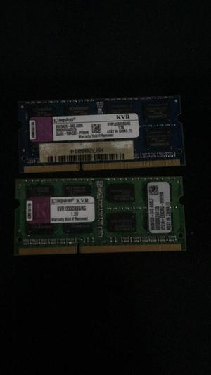 Memorias kingston Ddr3 2 x 4Gb