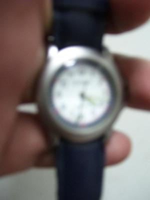 Reloj Espirit Plateado con correa negra original antigolpe a