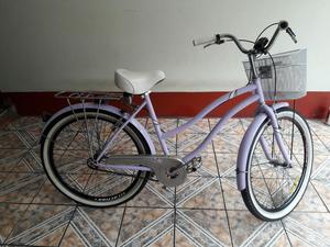 Linda Bicicleta de Paseo con Canastilla
