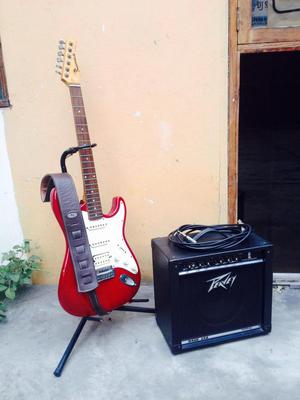 Pack Guitarra Eléctrica Samick Stratocaster con Ampli