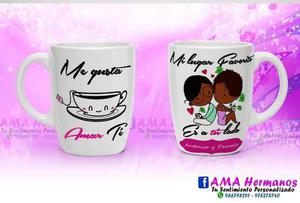 Tazas X Mayor Y Menor. Personalizadas 15 Soles