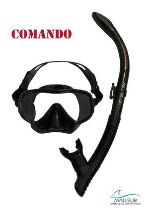 Mascara Y Snorkel De Buceo Aquatek Commando Y Sealth