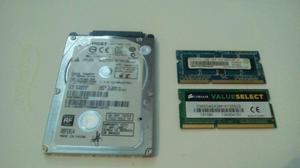 Disco duro 500gb, Memoria Ram DDR3 4gb y 2gb OFERTAZO