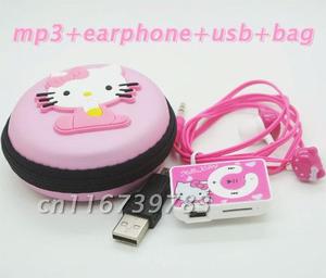 Mp3 Hello Kitty+cargador Mini Usb+audifonos+estuche