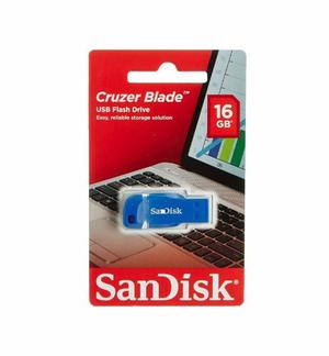 Sandisk Cruzer Blade 16gb Usb Flash Drive Original Azulino
