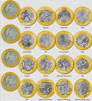 Monedas Olimpiadas De Brasil Remato Set Completa 16 Monedas
