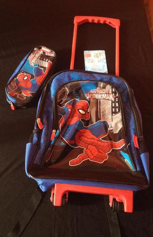 Mochila a ruedas, SpiderMan escolar,maleta, hombre araña