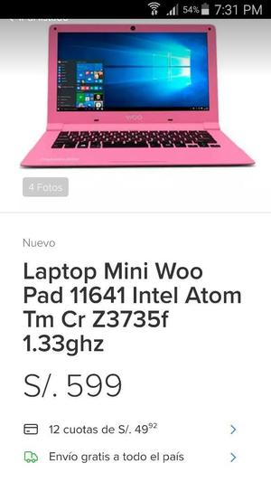 Se Vende Laptop Mini Woo Nuevo.