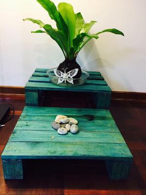 Mesitas de Pallets Verde