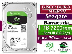 DISCO DURO SEAGATE BARRACUDA 1 TB PARA PC  rpm 6Gb/s