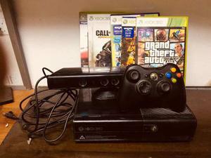 Xbox 360 + Kinect + Mando + 5 Juegos (gtav- Call Of Duty)