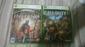 Xbox 360dantes Infierno Y Call Of Duty 3