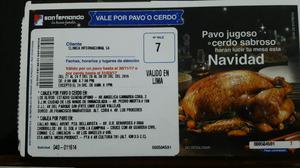 Venta de Vales de Pavos de 7kg