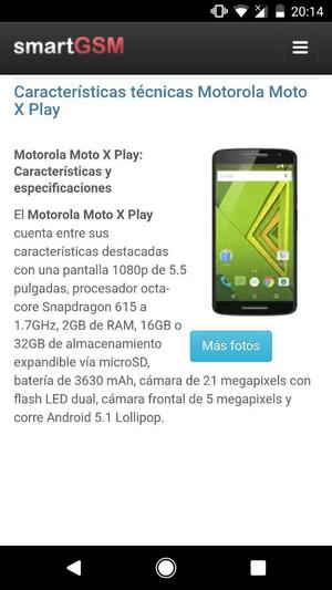 Vendo Moto X Play
