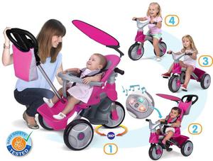 Triciclo Baby Trike Easy Evolutivo niña. MARCA Feber CAJA