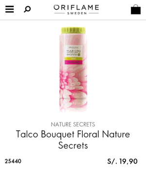 Vendo Talco Bouquet Floral nature de la linea