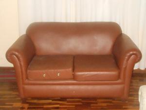 Sofa De Dos Cuerpos Color Marrón