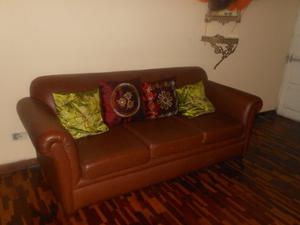 Sofa De Tres Cuerpos Color Marrón