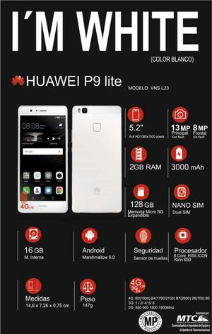 Cambio O Vendo Mi Huawei P9 Lite Blanco