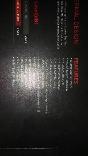 Vendo Tarjeta de Video Gtx 750 Ti 2gb