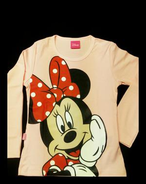 Polos para Niñas Minnie Mouse Manga Larg