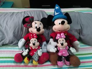 muñecos minnie, mickey grandes y pequeños