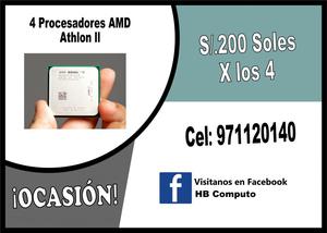 4 PROCESADORES AMD Athlon ll