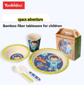 Set Juego de platos para bebes niños ecológico fibra de