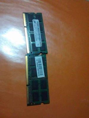 VENDO 2 MEMORIAS RAM DE 2GB DDR3 PARA LAPTOP