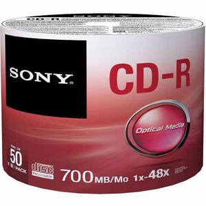 Cd-r Sony 700 Mb 50 Und 80 Minutos, Musica, Archivos, Fotos