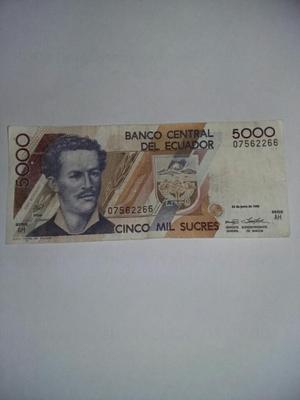 Billete Sucre Ecuador