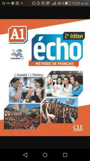 Libro de Francés Echo A1 2°edición
