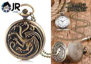 Reloj De Bolsillo Game Of Thrones Targaryen Jrstore Lince *