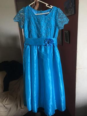 Vestido Turqueza de Niña para Compromiso