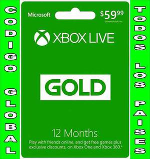 Xbox Live Gold 12 Meses Membresia Para Xbox One Y Xbox 360