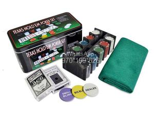Kit con 200 fichas livianas de Poker