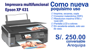 Impresora Multifuncional Epson XP431, como nueva