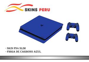 SKINS PS4 SLIM FIBRA DE CARBONO S/ 