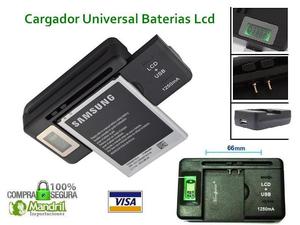 Cargador Bateria Universal Lcd Usb Smartphone Camara Digital
