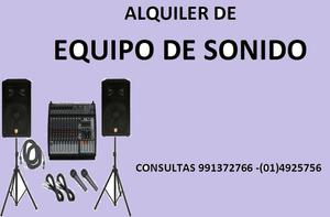 ALQUILER DE EQUIPO DE SONIDO PARA FIESTAS