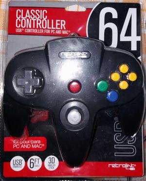 MANDO GAME PAD NINTENDO 64 USB PC MAC