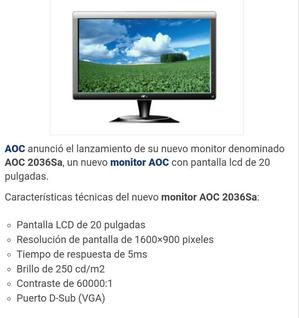 Monitor Aoc Y Olidata