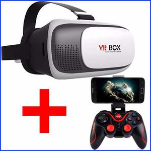 Lente De Realidad Virtual 3d Vr Box + Control Gamepad Seisa