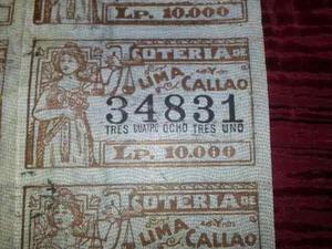 , Loteria De Lima Y Callao (plancha)
