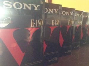 Vhs Sony Sellados E-180vb Video Cassette Nuevo En Blanco
