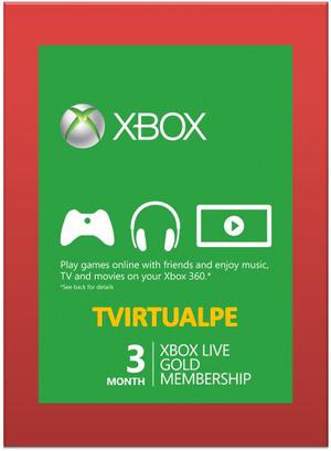 Xbox 360/ One Live Gold 3 Meses Región Libre- Scheda